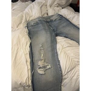 RARE Men's Levi's 501 Premium Button Fly Distressed Jeans Size 36 X 30 005012770